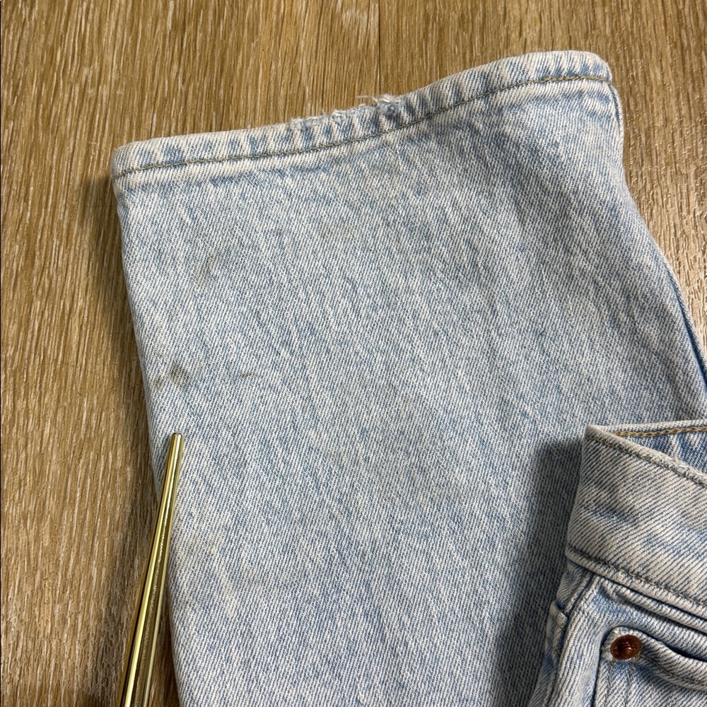 Abercrombie & Fitch 90s Straight Low Rise Curve Love Jeans size 27 Long Tall - Picture 10 of 12